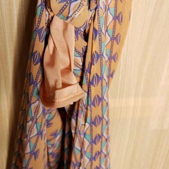 En Creme Womens Peach Boho Maxi Dress Small - Picture 3 of 11